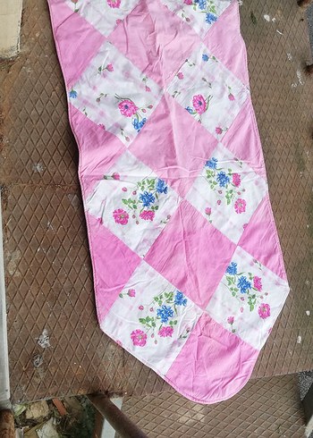 Pembe İşlemeli Beyaz El Yapımı Peçete - Görsel 4