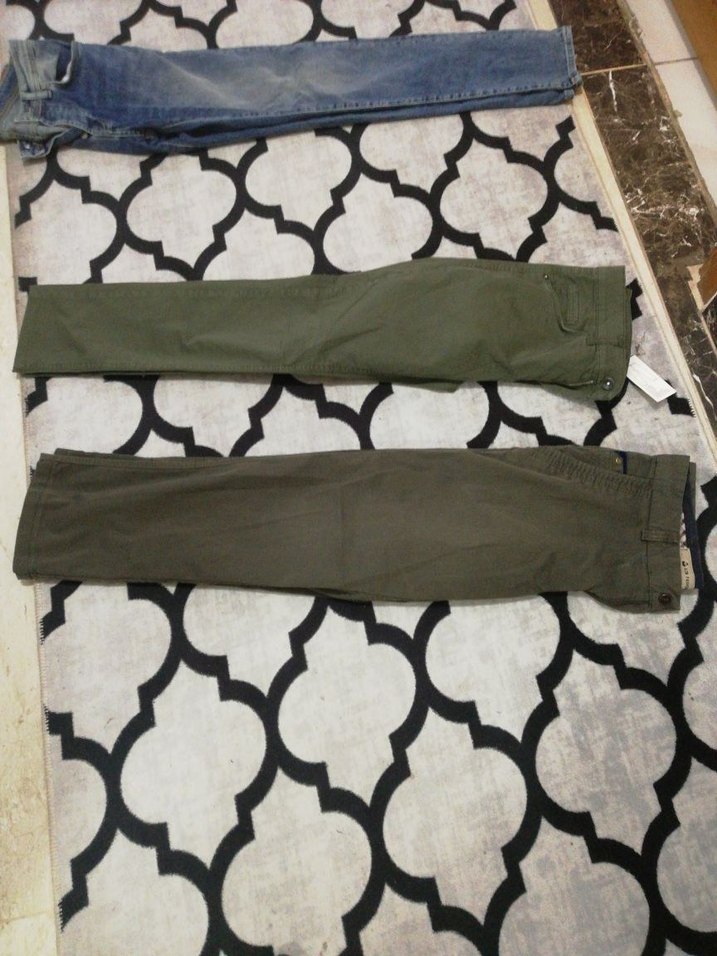 Gri erkek  Kot Pantolon - Görsel 3