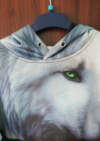 erkek Kırmızı Tie-Dye Salaş Sweatshirt - Görsel 2