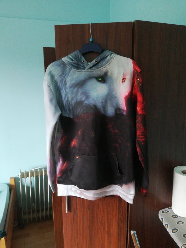 erkek Kırmızı Tie-Dye Salaş Sweatshirt - Görsel 3