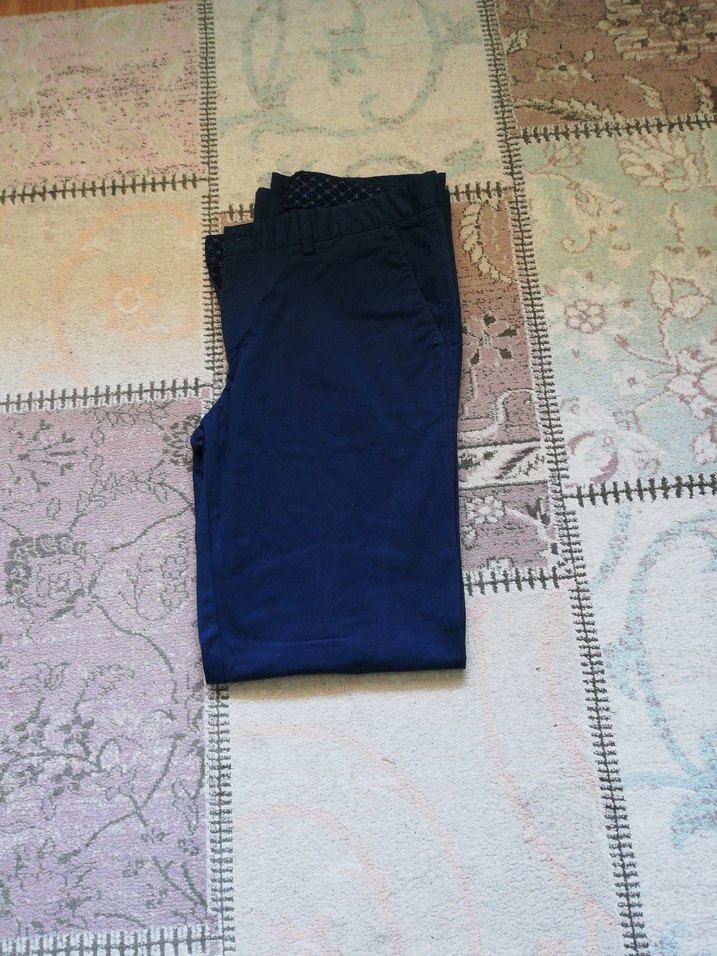 Gri ve Beyaz Erkek Regular Fit Pamuk Pantolon - Görsel 3