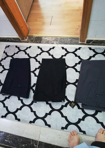 Gri Erkek Kemerli Normal Kesim Pantolon - Görsel 3