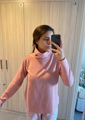 Defacto Pembe Boğazlı Örgü Kadın Triko