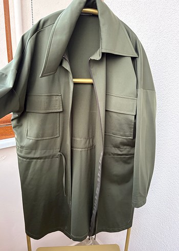 Haki Astarsız Fermuarlı Pantalonlu Takım- Birgül Bektaş Standart - Görsel 2