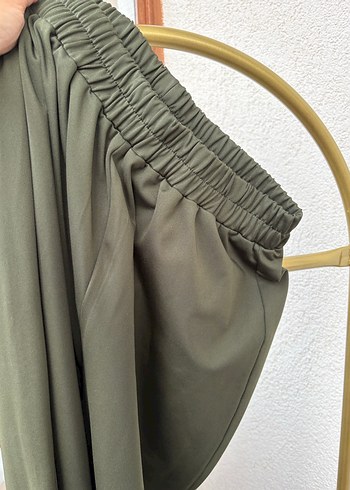 Haki Astarsız Fermuarlı Pantalonlu Takım- Birgül Bektaş Standart - Görsel 6