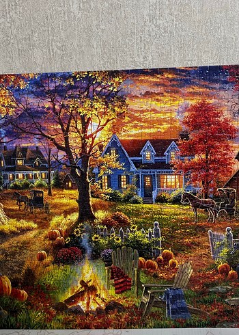Renkli Sonbahar Manzaralı Puzzle