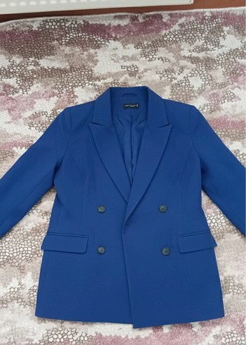 Kadın Lacivert Düğmeli Blazer Ceket