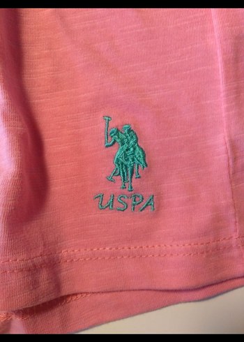 Kız Çocuk Pembe Renkli usp polo tişört - Görsel 4