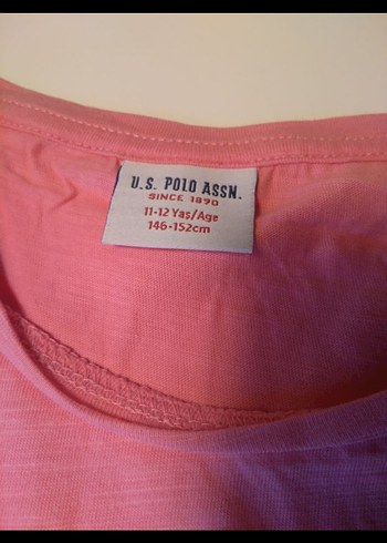 Pembe Baskılı Kız Tişörtü usp polo - Görsel 2