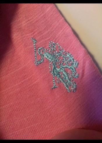 Pembe Baskılı Kız Tişörtü usp polo - Görsel 3