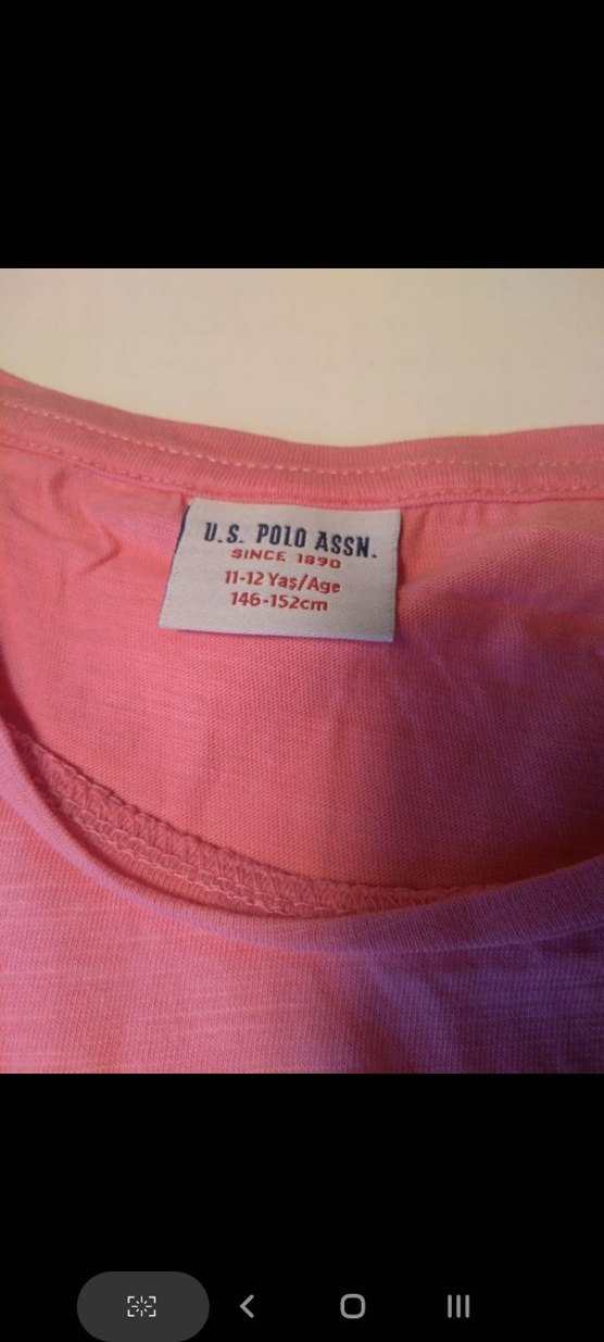 Pembe Baskılı Kız Tişörtü usp polo - Görsel 2