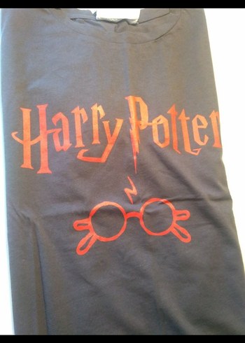 Gri Harry Potter Baskılı Erkek Tişört - Görsel 4