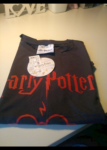 Gri Harry Potter Baskılı Erkek Tişört - Görsel 2