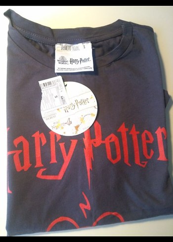 Gri Harry Potter Baskılı Erkek Tişört - Görsel 3