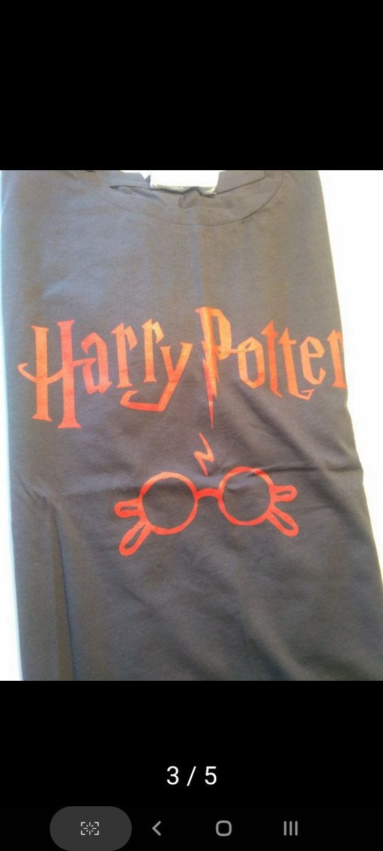 Gri Harry Potter Baskılı Erkek Tişört - Görsel 4