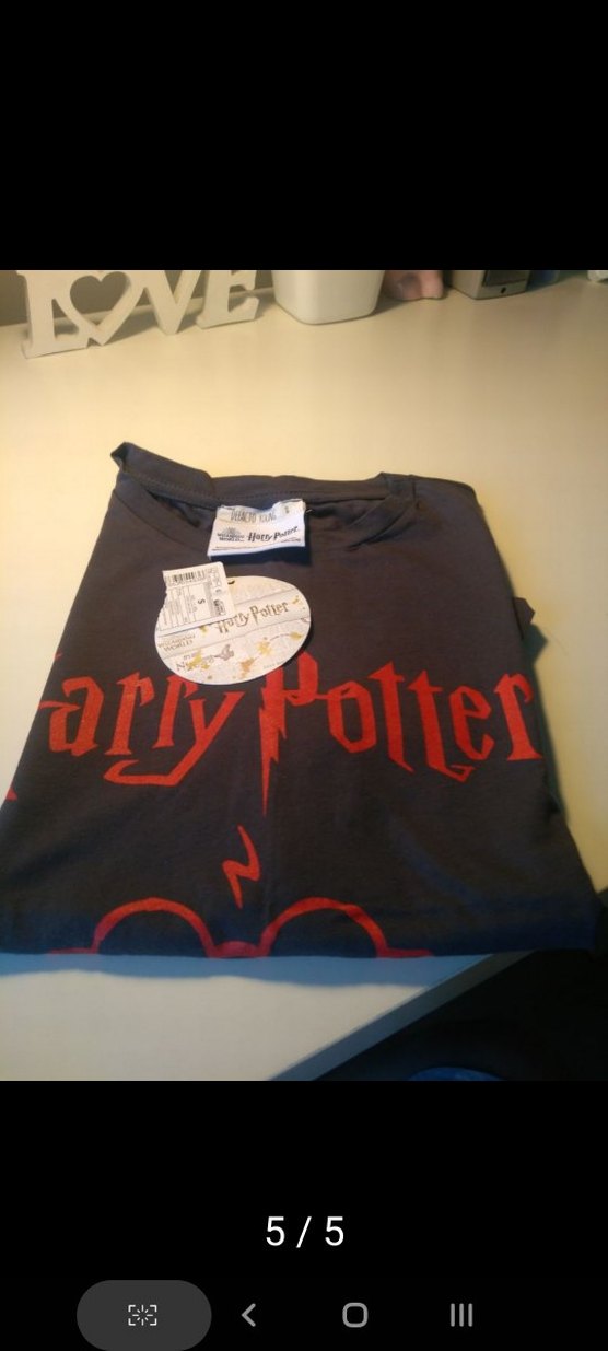 Gri Harry Potter Baskılı Erkek Tişört - Görsel 2