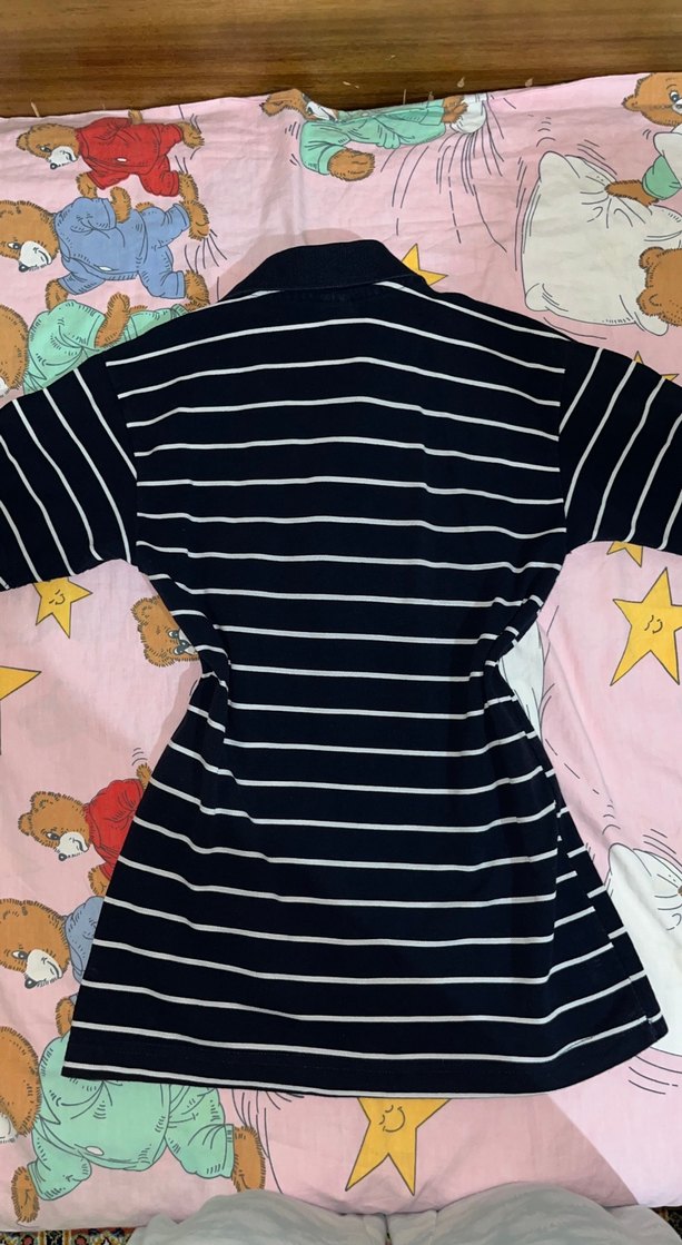 Lacivert Çizgili Polo Tişört - Görsel 3