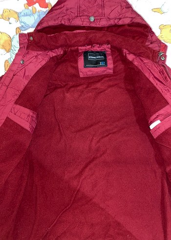 Bordo Kapüşonlu Erkek Kışlık Ceket - Görsel 3