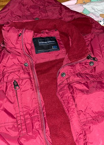 Bordo Kapüşonlu Erkek Kışlık Ceket - Görsel 2