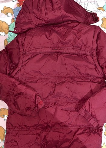 Bordo Kapüşonlu Erkek Kışlık Ceket - Görsel 4