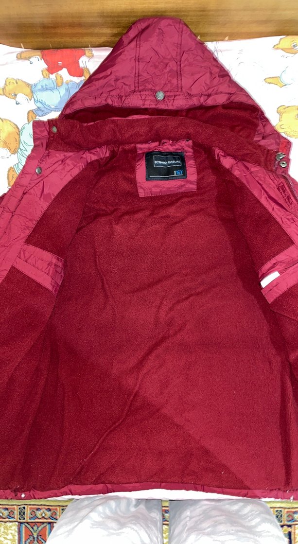 Bordo Kapüşonlu Erkek Kışlık Ceket - Görsel 3