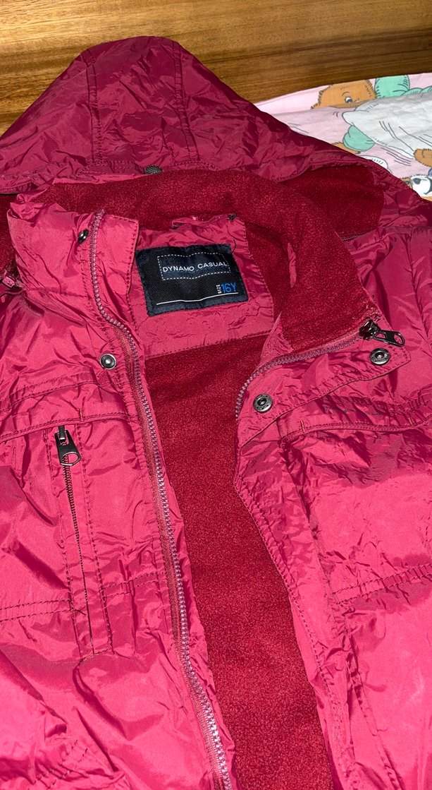 Bordo Kapüşonlu Erkek Kışlık Ceket - Görsel 2