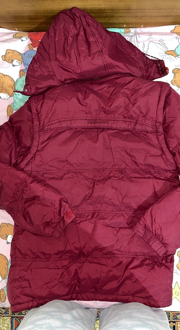 Bordo Kapüşonlu Erkek Kışlık Ceket - Görsel 4