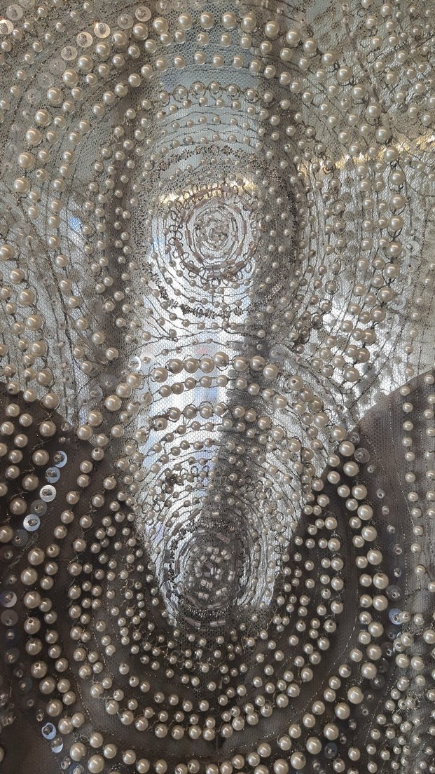 Boncuk İşlemeli Gri Mini Abiye Elbise - Görsel 4