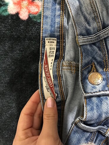 Zara Zara mavi kot şort