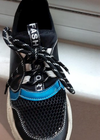 siyah  Bağcıklı Kadın Spor Ayakkabı - Görsel 5