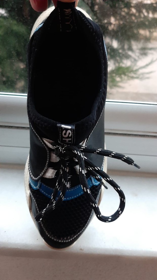 siyah  Bağcıklı Kadın Spor Ayakkabı - Görsel 4