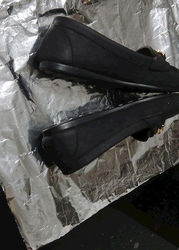 Zincir Detaylı Siyah Kadın Günlük Babet - Görsel 5