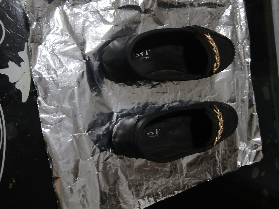 Zincir Detaylı Siyah Kadın Günlük Babet - Görsel 2