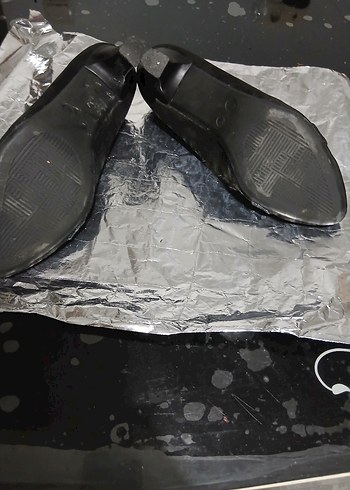 Siyah Kadın topuklu polaris marka ayakkabı - Görsel 5