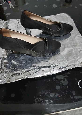 Siyah Kadın topuklu polaris marka ayakkabı - Görsel 4