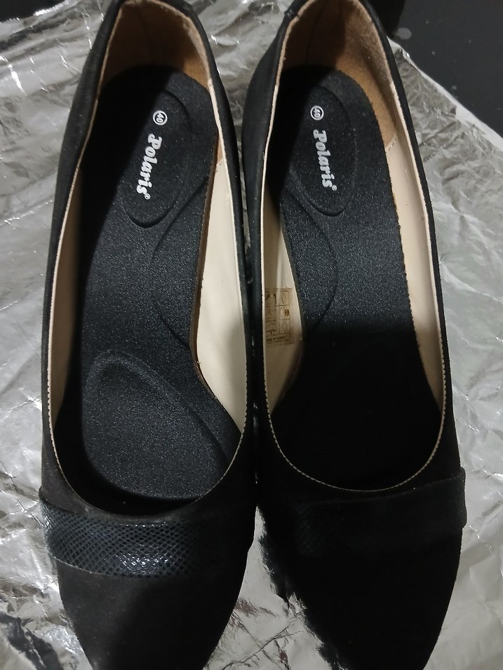 Siyah Kadın topuklu polaris marka ayakkabı - Görsel 2