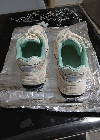 Beyaz USPA marka kadın Spor ayakkabısı - Görsel 2