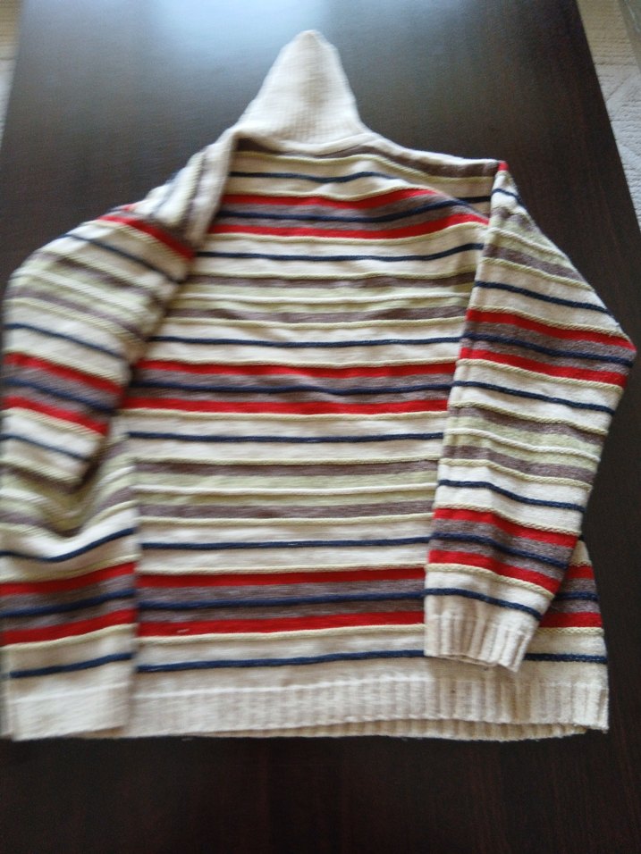 Çok Renkli Boğazlı Örgü Kadın Kazak - Görsel 2