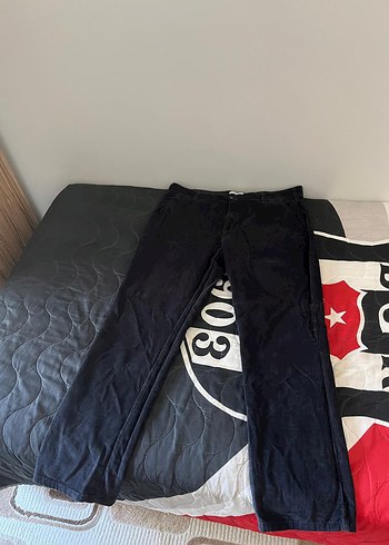 Siyah Erkek kadife  Pantolon - Görsel 3