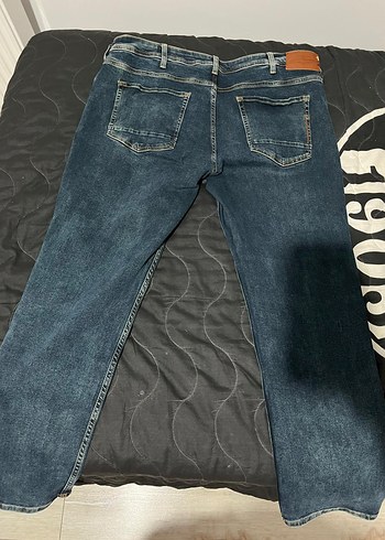 38 Beden mavi Renk Mavi Erkek Denim Pantolon colins regular fit 38/32 boru paça
