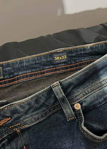 38 Beden Mavi Erkek Denim Pantolon colins regular fit 38/32 boru paça
