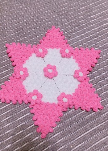 Çiçek Nakışlı Pembe banyo lifi - Görsel 2