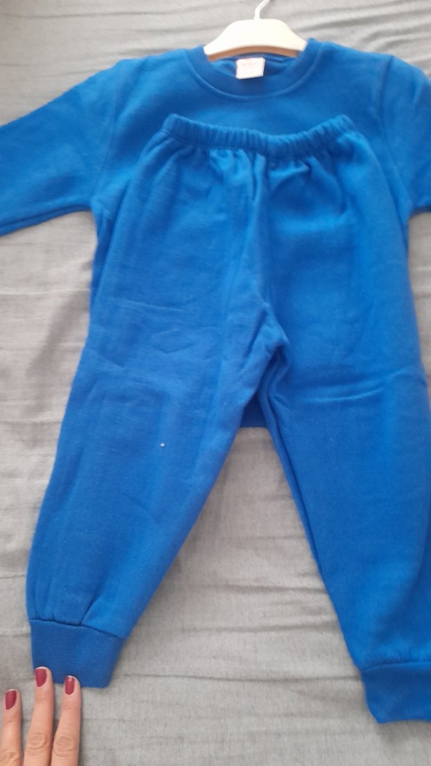 Mavi Dinozor Desenli  Bebek Eşofman Takımı - Görsel 3