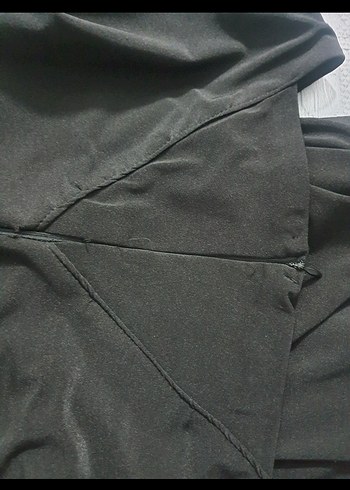 Siyah V Yaka Uzun Kollu Gotik Abiye Elbise - Görsel 5