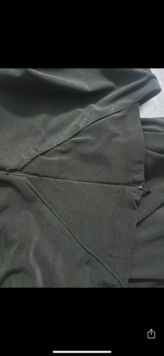 Siyah V Yaka Uzun Kollu Gotik Abiye Elbise - Görsel 5