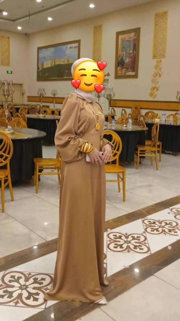 Kadın Camel Uzun Drapeli Elbise - Görsel 2