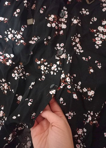 Siyah Desenli Bohem Midi Boy Etek - Görsel 2