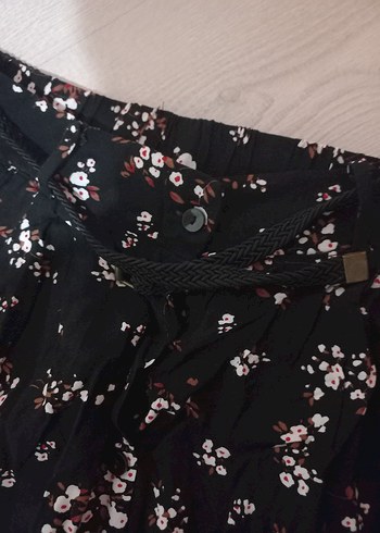 Siyah Desenli Bohem Midi Boy Etek - Görsel 3