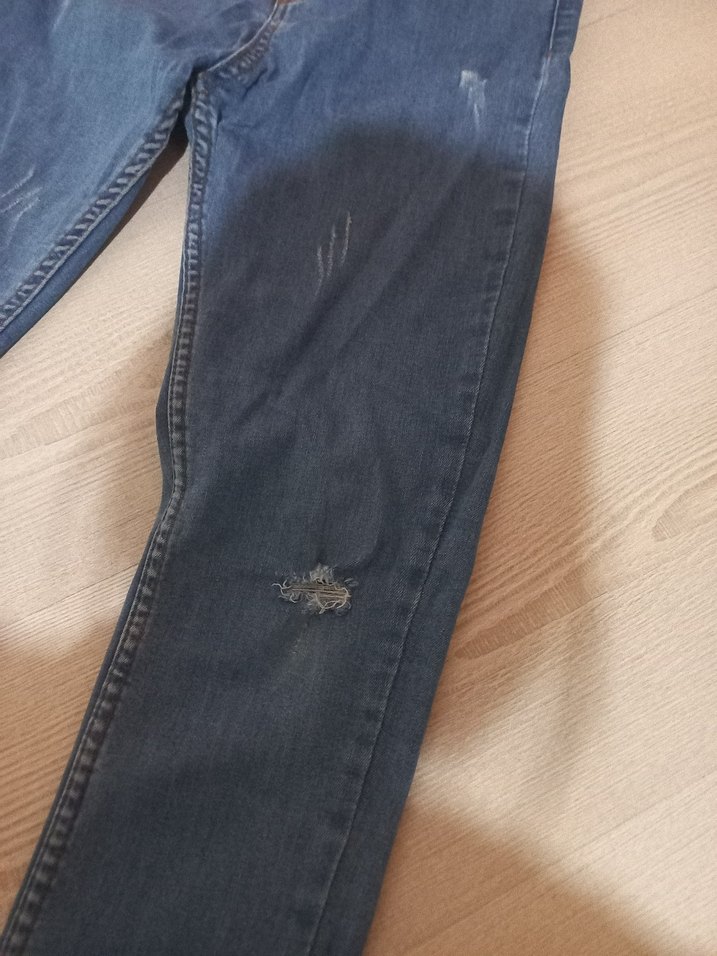 Kadın Mavi Denim Skinny Jean - Görsel 3