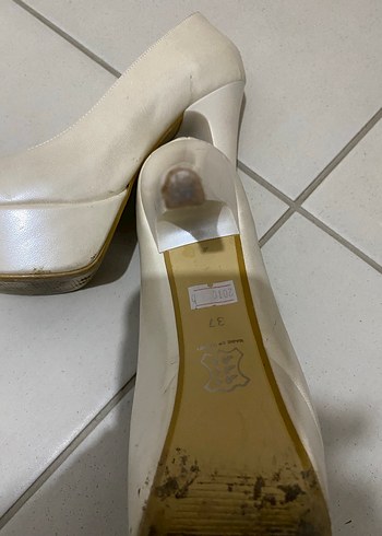 Beyaz Platform Topuklu Kadın Stiletto - Görsel 3